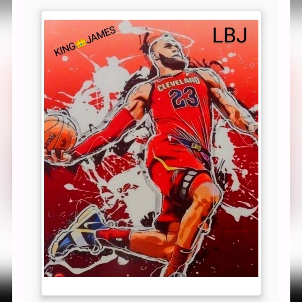 NEW!💯 LEBRON KING👑JAMES LBJ SELF CREATED 8.5x11 ULTRA PREMIUM GLOSSY POSTER!🤩
